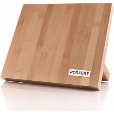 PORKERT Stojan na nože magnetický 24 x 21 x 12 cm, bambus – Zboží Dáma