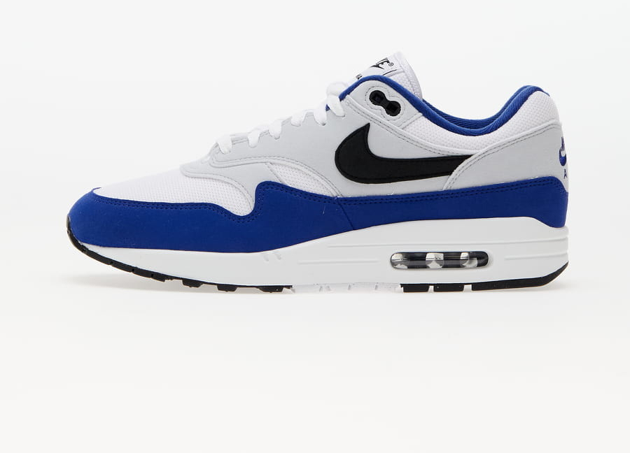 Nike Air Max 1 White/ Black-Deep Royal Blue