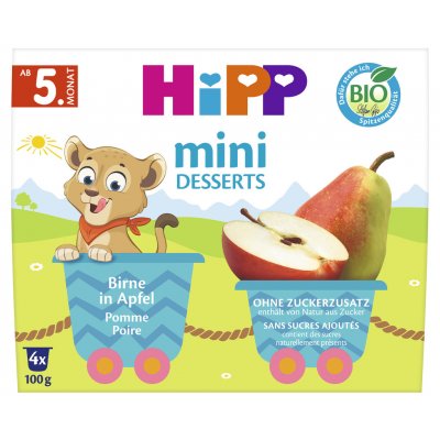 HiPP BIO Jablka s hruškami 4 x 100 g – Zboží Dáma