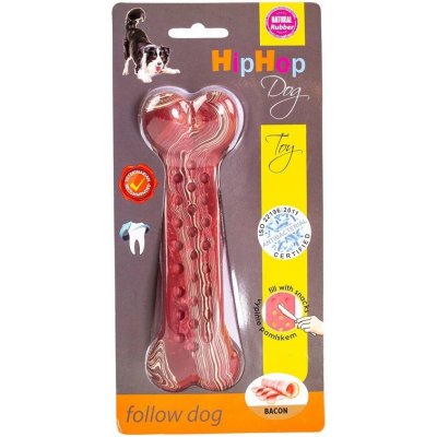 Hip Hop Antibakteriální dentální kost s vůní slaniny přírodní guma 16,5 cm – Zboží Dáma