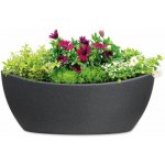 Scheurich Květináč Jardiniere Wave Globe černá žula 58 x 24 cm – Hledejceny.cz