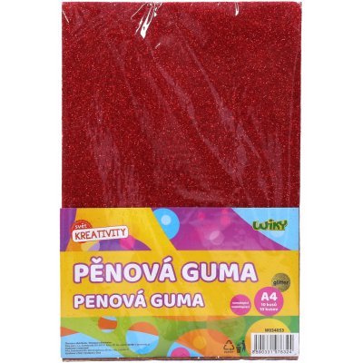 Pěnová guma A4 20x30 cm glitter, samolepicí 10 ks – Zboží Dáma