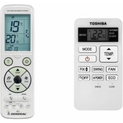 Dálkový ovladač General Toshiba WH-UA01NE, RAS-B05/B16. RAS-05/18 – Zboží Mobilmania