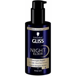 Schwarzkopf Gliss Night Elixir bezoplachový elixír pro poškozené vlasy 100 ml