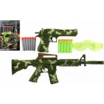 Teddies pistole puška 2ks plast pěnové náboje 11ks brýle na kartě 30x46x4cm – Hledejceny.cz