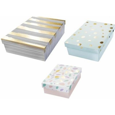 Dárkové krabice - sada, vzorované, 3 ks – Zboží Živě