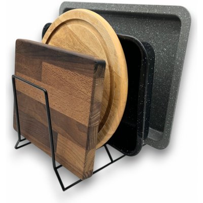 CONFORTIME Držák, stojan na pokličky, pánve, desky, plechy - 4 pozice, černý – Zboží Dáma