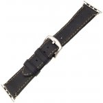 FIXED Berkeley kožený řemínek pro Apple Watch 42mm a 44mm se stříbrnou sponou vel. L uhlově černý FIXBERW-BLSL-L – Zbozi.Blesk.cz