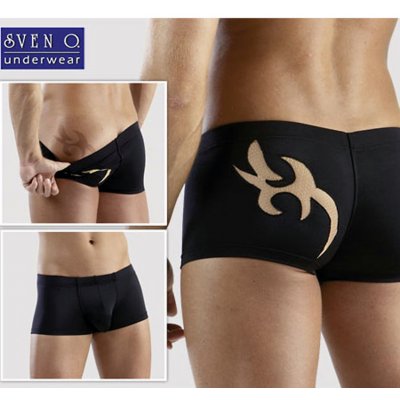 Pánské černé boxerky s ornamentem – Zboží Dáma