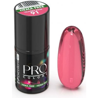 Excellent PRO Gel Lak Pro Colors 091 GLASSY PINK 7 g – Zboží Dáma