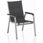 KETTLER BASIC PLUS PADDED stohovatelné, hliníkové křeslo stříbrná / antracit – Hledejceny.cz