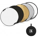 K&F Concept K&F 110cm 5 in 1 round reflector with handle foldable multiple discs with tote bag - translucent, si – Zboží Živě