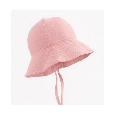 Kojenecký mušelínový klobouček New Baby pink – Zboží Dáma