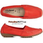 Vitaform kůže 321300 Dámské mokasíny pružné červené – Sleviste.cz