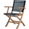 Zahradní židle a křeslo Barlow Tyrie Teakové jídelní skládací křeslo Horizon, 55 x 57 x 84 , výplet textilen charcoal