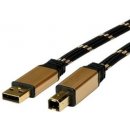 Roline 11.02.8802 Gold USB 2.0 kabel A-B, 1,8m