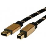 Roline 11.02.8802 Gold USB 2.0 kabel A-B, 1,8m – Hledejceny.cz