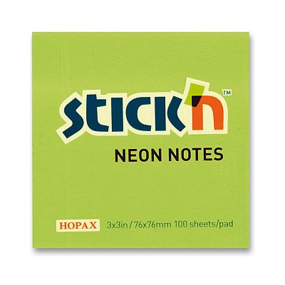 ACTIVA Bloček samolepící Stick in zelený 76 x 76 mm 100 listů