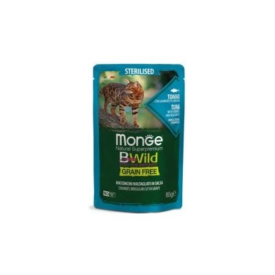 Monge BWILD Cat Grain Free STERILKA Tuňák se zeleninou 28 x 85 g