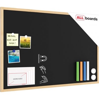 Allboards TM96BKB Magnetická tabule 90 x 60 NATURAL TM96BKB – Zboží Dáma
