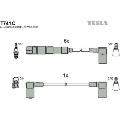TESLA Zapalovací kabely original TE T741C – Hledejceny.cz