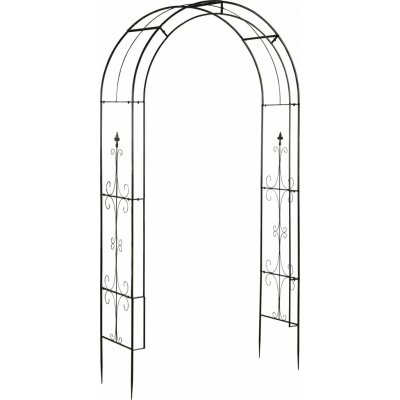 Oblouk na růže kovový 240 cm černý – Zboží Mobilmania