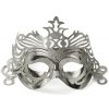 Karnevalový kostým Maska stříbrná s ornamentem