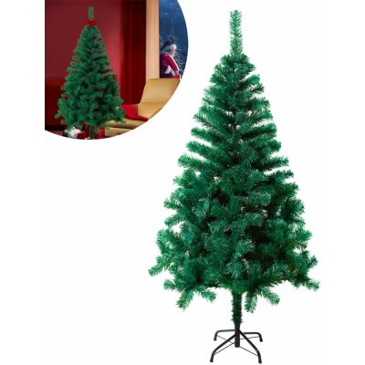 LZQ 180cm vánoční stromek Umělý jedlový stromek Deco vánoční stromek Zelený PVC umělý stromek včetně kovového stojanu