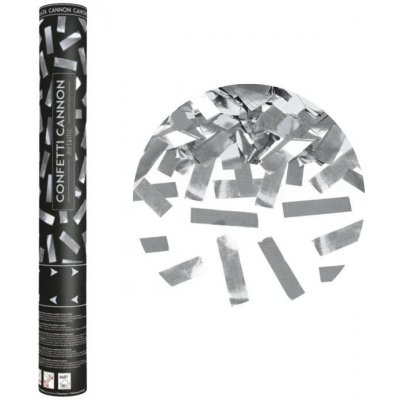 Vystřelovací konfety stříbrné 40 cm – Zboží Dáma