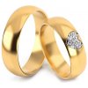 Prsteny iZlato Forever Zlaté snubní prsteny se srdíčkem a zirkony STOB310