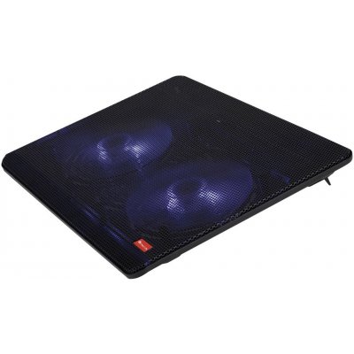 NGS JET STAND Chladicí podložka, pod notebook, do 15,6", 2× 125mm ventilátor, modré podsvícení, USB hub, USB napájení, černá JETSTAND