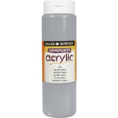 Daler Rowney Graduate akrylová barva silver imitation 500 ml 1 ks – Hledejceny.cz