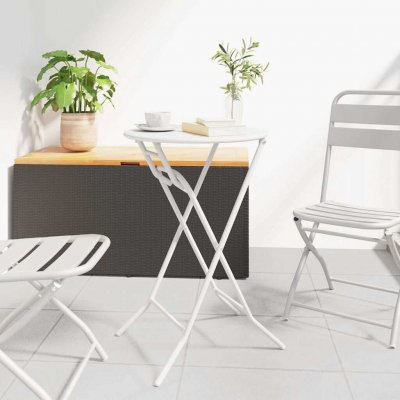 OMAXI 582867 Zahradní stůl Bílá 50 x 50 x 72 cm Ocel – Hledejceny.cz