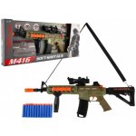 Teddies Samopal na pěnové náboje + náboje 12ks plast 60cm na baterie se světlem – Zboží Dáma