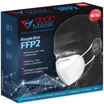 Good Mask respirátor FFP2 Bílý 10 ks