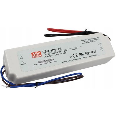 Napájecí zdroj Mean Well LPV-100-12 12V 8,5A 102W LED IP67 – Sleviste.cz
