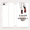 Pouzdro a kryt na mobilní telefon Apple Pouzdro Mobiwear parádní flip Apple iPhone 7 - M046P Be yourself