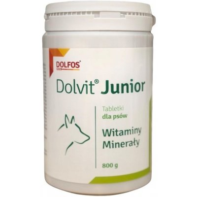 Dolfos Junior - vitamínovo - minerální tablety pro mladé psy, posilují řádný vývoj ětěněte 800 g – Hledejceny.cz