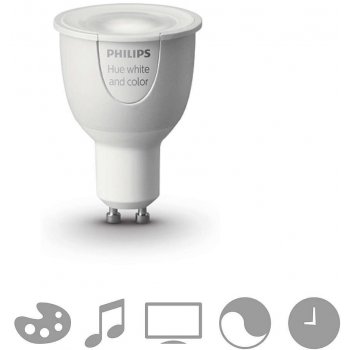 Philips Hue LED Reflector GU10 DIM 6,5W bílá coloured 250 lm