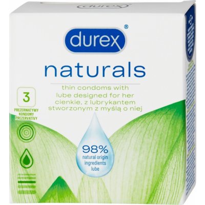 Durex Naturals 3 ks – Zboží Mobilmania