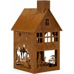 Rusty Christmas Lucerna domeček, kov, rezavá, výška: 29,5 cm 27824 – Hledejceny.cz