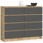 Ak furniture Kuba 120 cm 8 šuplíkú – Zbozi.Blesk.cz