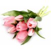 Květina Prima-obchod Umělá kytice tulipán, barva 2 růžová světlá
