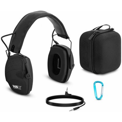 Pracovní sluchátka - dynamická ochrana proti hluku ve venkovním prostředí - černá barva – Zboží Mobilmania