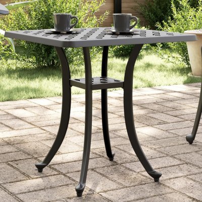 OMAXI 475571 Zahradní stolek černý 53 x 53 x 53 cm litý hliník – Hledejceny.cz