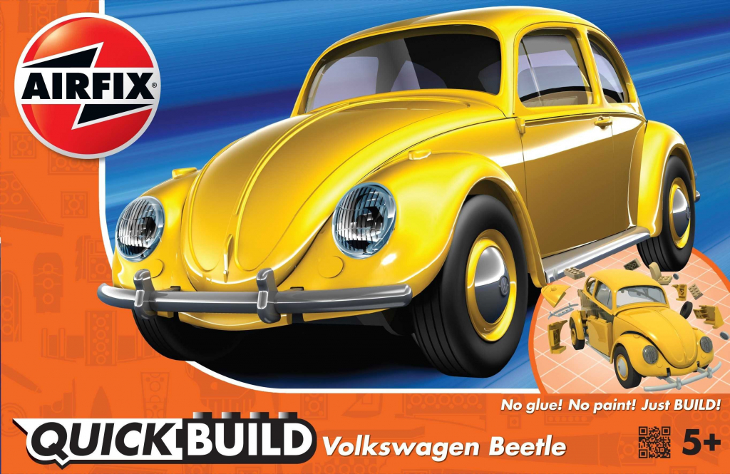 AIRFIX Quick Build auto J6023 VW Beetle žlutá