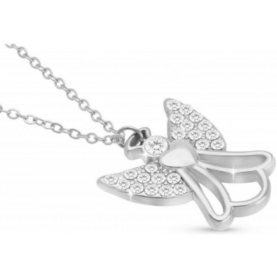 Biju Řetízek z chirurgické oceli s přívěskem, letící anděl se srdcem 3001797 – Zboží Mobilmania