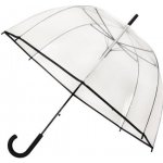 Happy deštník dámský s černým lemem průhledný – Zboží Mobilmania