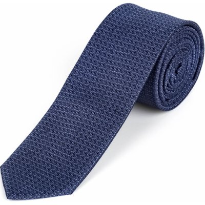 AMJ Kravata pánská úzká vzorovaná KI1082 tmavě modrá – Sleviste.cz
