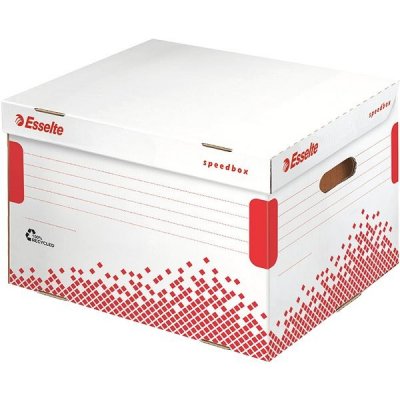 ESSELTE Speedbox 39.2 x 30.1 x 33,4 cm, bílo-červená – Zboží Živě